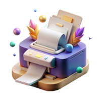 beautiful minimalist Printer Document Printing Office Isolated for Business Tasks original png