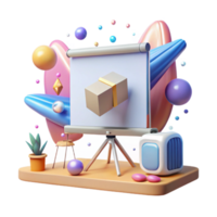 extraordinary abstract Projector Screen Presentation Setup Cutout for Conference Rooms high quality png