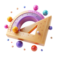magnificent artistic Protractor with Angles Math Measurement Tool Isolated for Geometry exclusive png