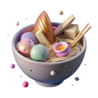 vibrant modern Ramen Noodles Bowl Transparent for Food Blog Illustrations authentic png