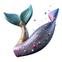 stunning modern Realistic Mermaid Tail Lifelike Texture Isolated original png