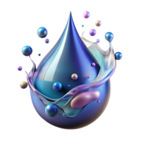 dramatic classic Realistic Water Splash Drop Isolated high quality png