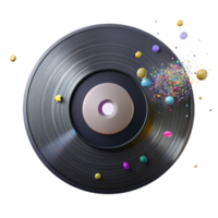 serene modern Realistic Vinyl Record Texture Isolated for Backgrounds high resolution png