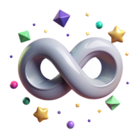 beautiful abstract Recyclable Materials Symbol Mobius Loop Isolated detailed png