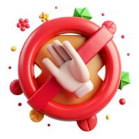 impressive abstract Recycling Symbol Red Hand Stop Prohibited Cutout png