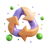 beautiful rustic Recycling Symbol with Arrow Circular Motion Transparent Background original png