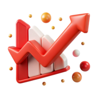 wonderful traditional Red Arrow Downward Trend Chart Transparent for Market Analysis authentic png