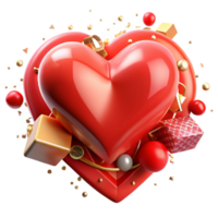 magnificent abstract Red Heart Love Romance Symbol Transparent for Valentines Day Graphics authentic png