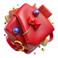 elegant classic Red Leather Texture Vibrant Color Cutout for Bold Designs exclusive png