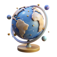 elegant rustic Rotating Globe Geography Education Tool Cutout for Social Studies Class genuine png