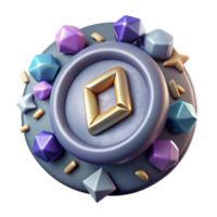 magnificent abstract Rotating Rune 3d Model Transparent for Motion Graphics Animation high quality png