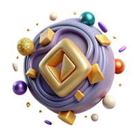 impressive artistic Rotating Rune 3d Animation Transparent for Motion Design authentic png