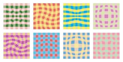 set of checkered pattern background. vector