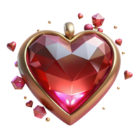 magnificent abstract Ruby Pendant Heart Shaped Gem Transparent for Romance Design original png