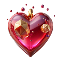 impressive artistic Ruby Pendant Heart Shaped Gem Transparent for Romance Design exclusive png