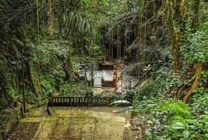 A hidden temple inside the jungle on Bali in Indonesia photo