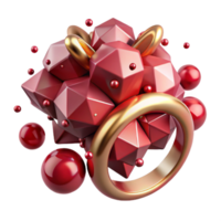 wonderful contemporary Ruby Ring Cluster Design Isolated on Transparent Background authentic png