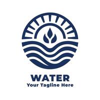 Logo Water Simple Design Silhouette vector