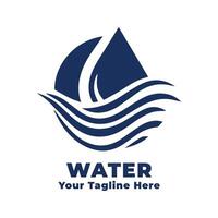 Logo Water Simple Illustration With Flat Background vector