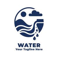Water Simple Logo Design Silhouette vector