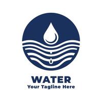 Simple Logo Water Illustration Design vector