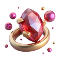 extraordinary classic Ruby Ring Oval Shaped Gem Transparent for Luxury Branding high resolution png