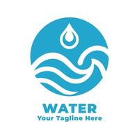 Water Logo Simple Illustration With Flat Background vector
