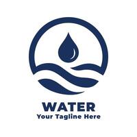 Water Simple Logo Illustration With Flat Background vector