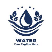 Logo Water Simple Design vector
