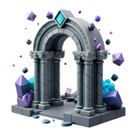 impressive artistic Ruined Archway Gothic Style Isolated for Architectural Designs original png