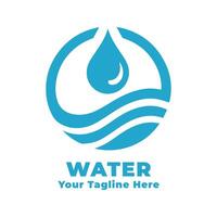Simple Water Logo Design Silhouette vector