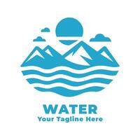 Logo Simple Water Design Silhouette vector