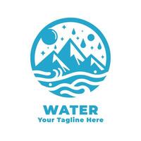 Water Logo Simple Design vector