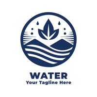 Logo Water Simple Illustration With Blue Concept vector