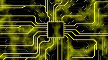Computer CPU flowing data and locking secure animation. Secure data technology or Artificial Intelligence footage video