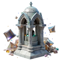 magnificent rustic Ruined Church Bell Tower Transparent for Gothic Architecture high quality png