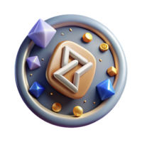 serene creative Rune Stone Button Icon Set Cutout for User Interface Elements detailed png
