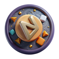 dramatic modern Rune Stone Button Ui Kit Cutout for User Interface Design Elements exclusive png