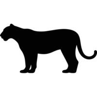 Design of Silhouette of Tiger Walking vector