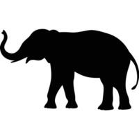 A clean, bold silhouette of an elephant, perfect for various design projects. vector