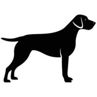 Simple Silhouette of a Dog in Profile View vector