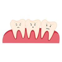 Crowding tooth icon. Dental problem concept vector