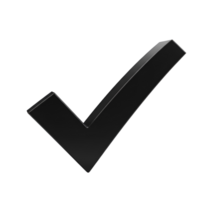 A minimalistic depiction of a check mark symbol in a white tone against a plain backdrop space transparent background png