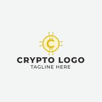 Crypto and Currency Logo Design. Modern Abstract Logo. Corporate Flat logo design template. Minimal symbol Shape with cool color scheme. vector
