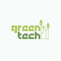 Green Technology Logo Design. Modern Abstract Logo template. Corporate Flat logo design. Minimal symbol Shape with cool color scheme. vector