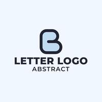 Modern Abstract letter B Logo template. Corporate Flat logo design. Minimal symbol Shape with cool color scheme. vector