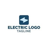Electric Logo Design. Modern Abstract Technology Logo template. Corporate Flat logo design. Minimal symbol Shape with cool color scheme. vector