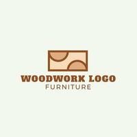 Woodwork Logo Design. Modern Abstract Logo. Furniture Flat logo design template. Minimal symbol Shape with cool color scheme. vector