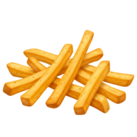 A pile of golden fries arranged on a plain surface ready to be enjoyed as a tasty snack now transparent background png