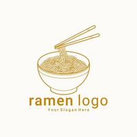Noodle logo increases your brand value with its minimalist and modern appearance. vector
